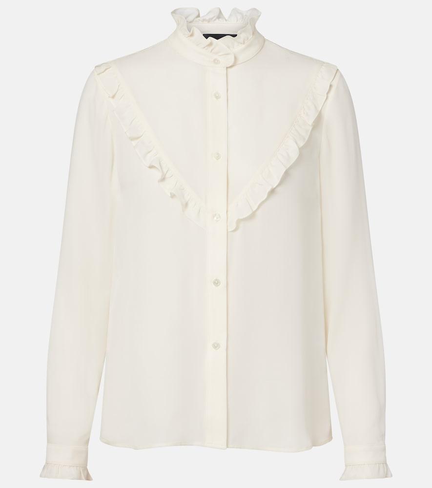 nili lotan marcela ruffled silk shirt