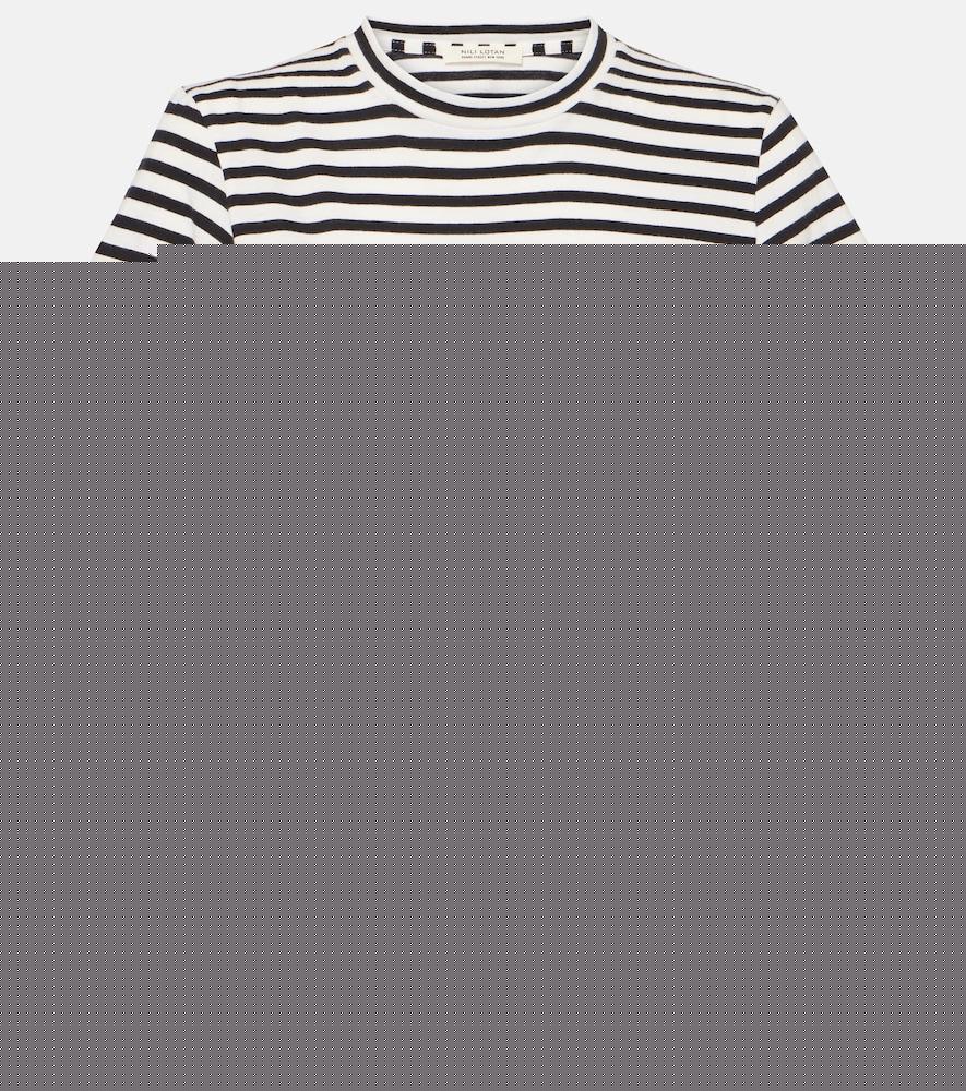 nili lotan mariela striped cotton jersey t-shirt