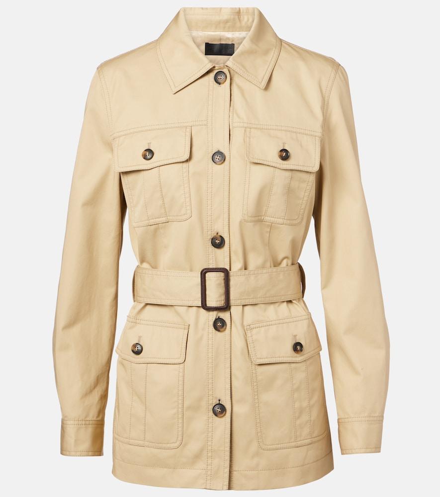 nili lotan mila belted cotton jacket