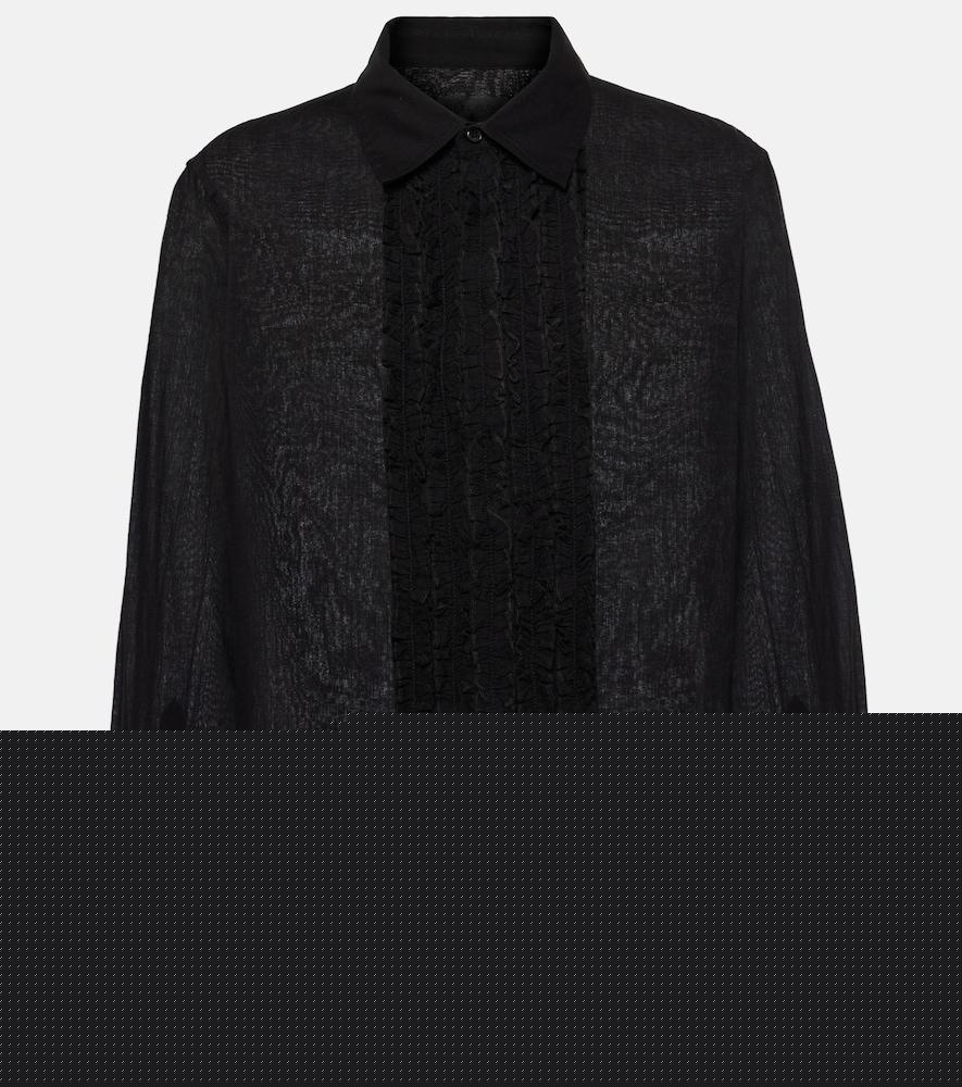 nili lotan nathael ruffled cotton shirt