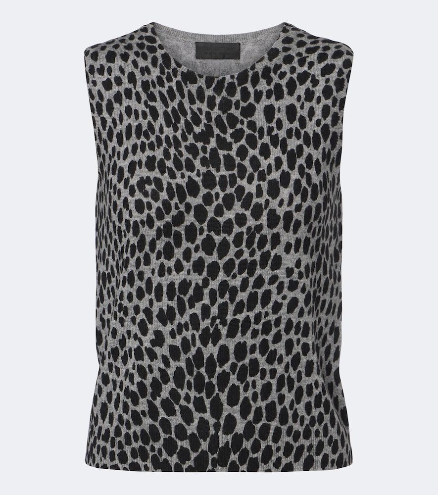 nili lotan nessa leopard-print cashmere top