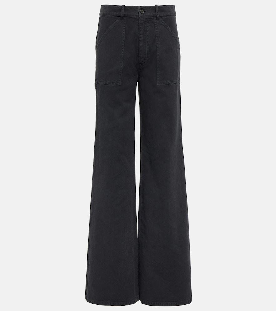 nili lotan quentin twill wide-leg pants