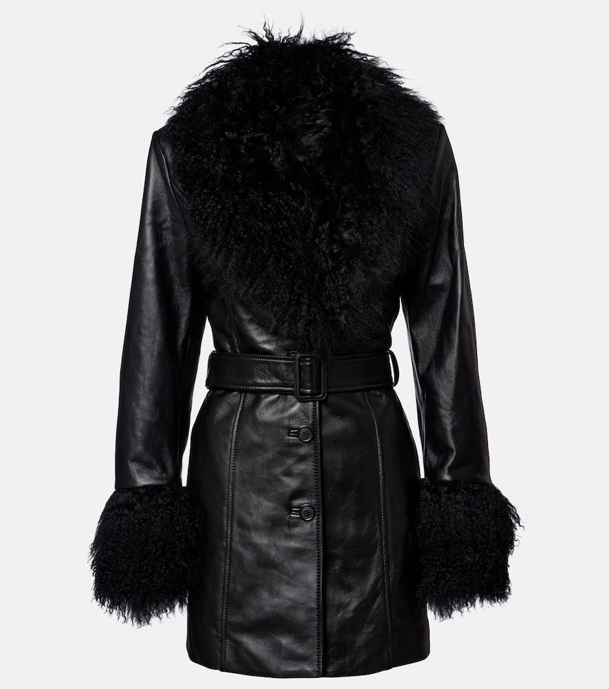nili lotan sefa belted leather jacket