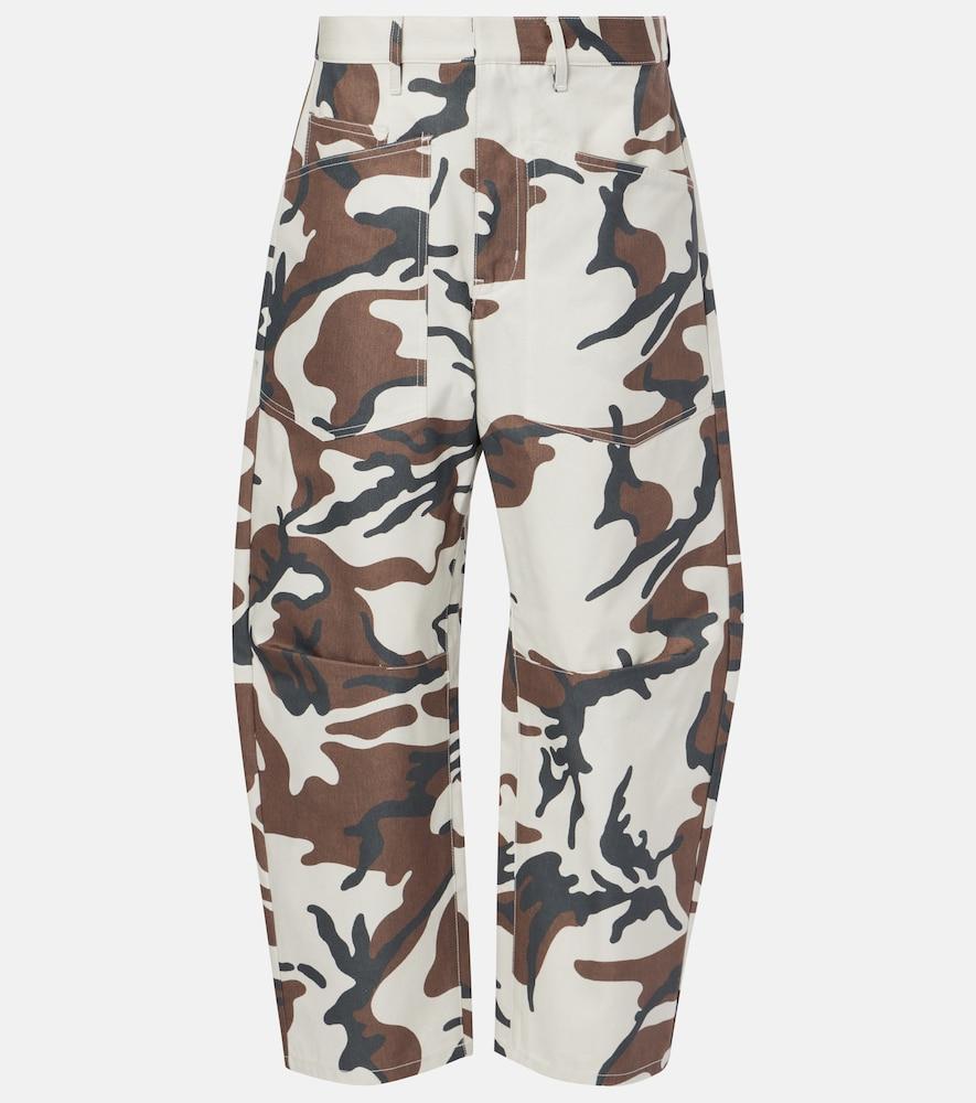 nili lotan shon camouflage cotton cargo pants