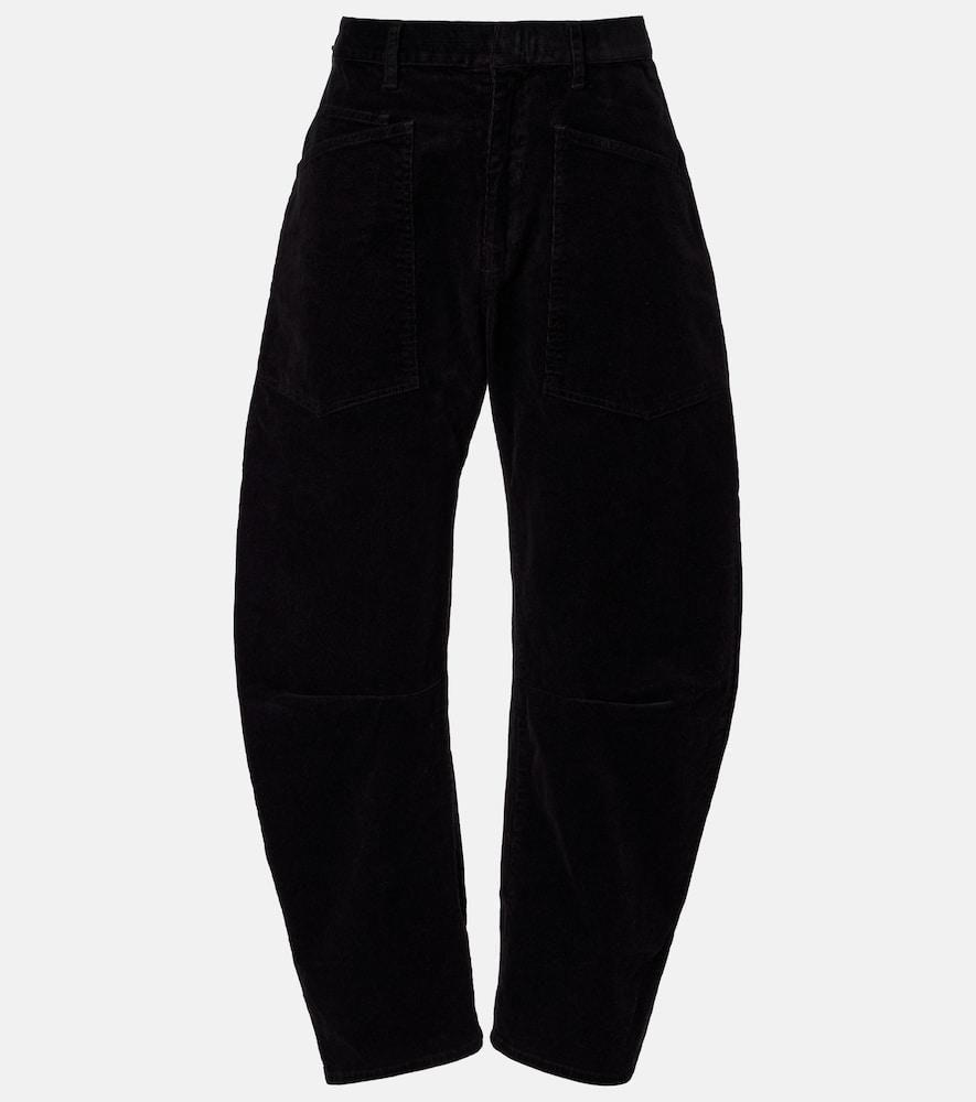 nili lotan shon cotton-blend barrel-leg pants