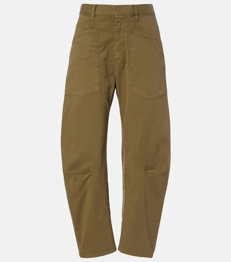 nili lotan shon cotton twill barrel-leg pants