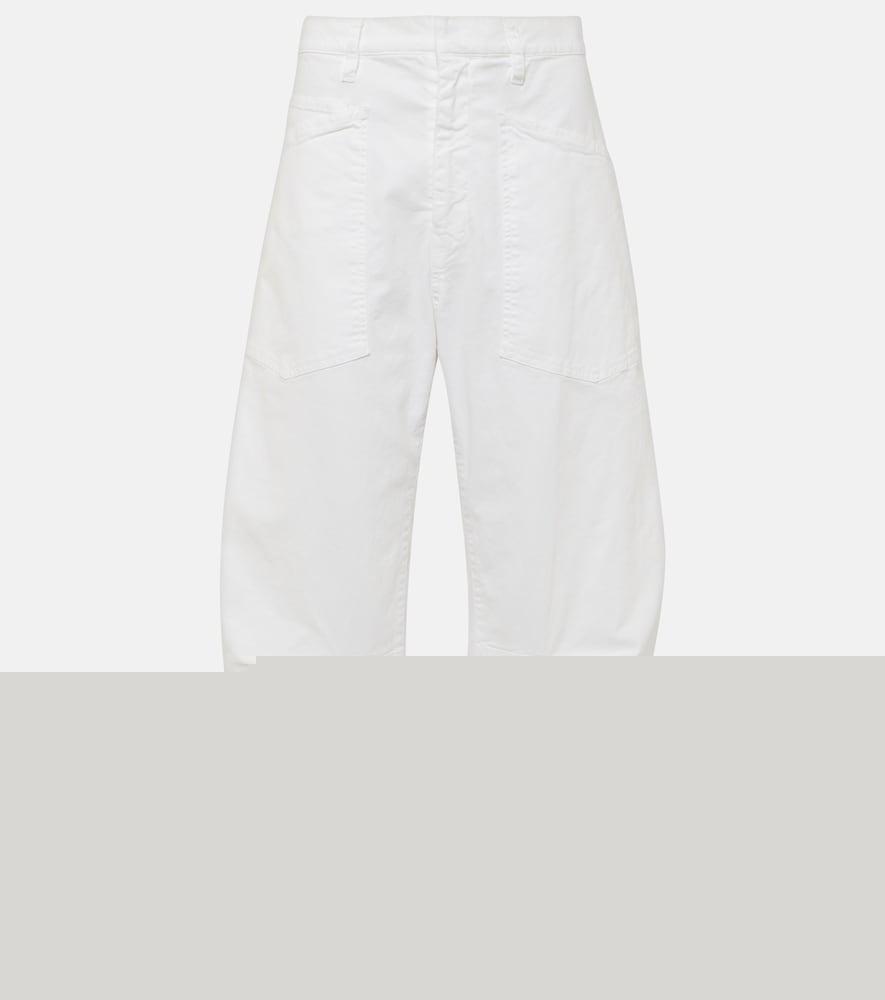 nili lotan shon cotton twill barrel-leg pants