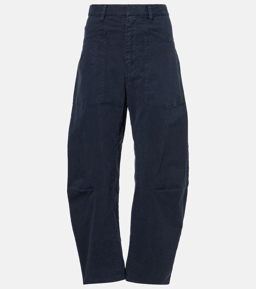 nili lotan shon cotton twill barrel-leg pants