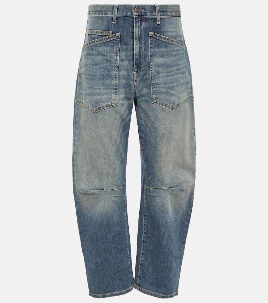 nili lotan shon high-rise barrel-leg jeans