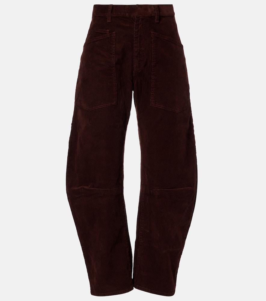 nili lotan shon mid-rise barrel-leg pants
