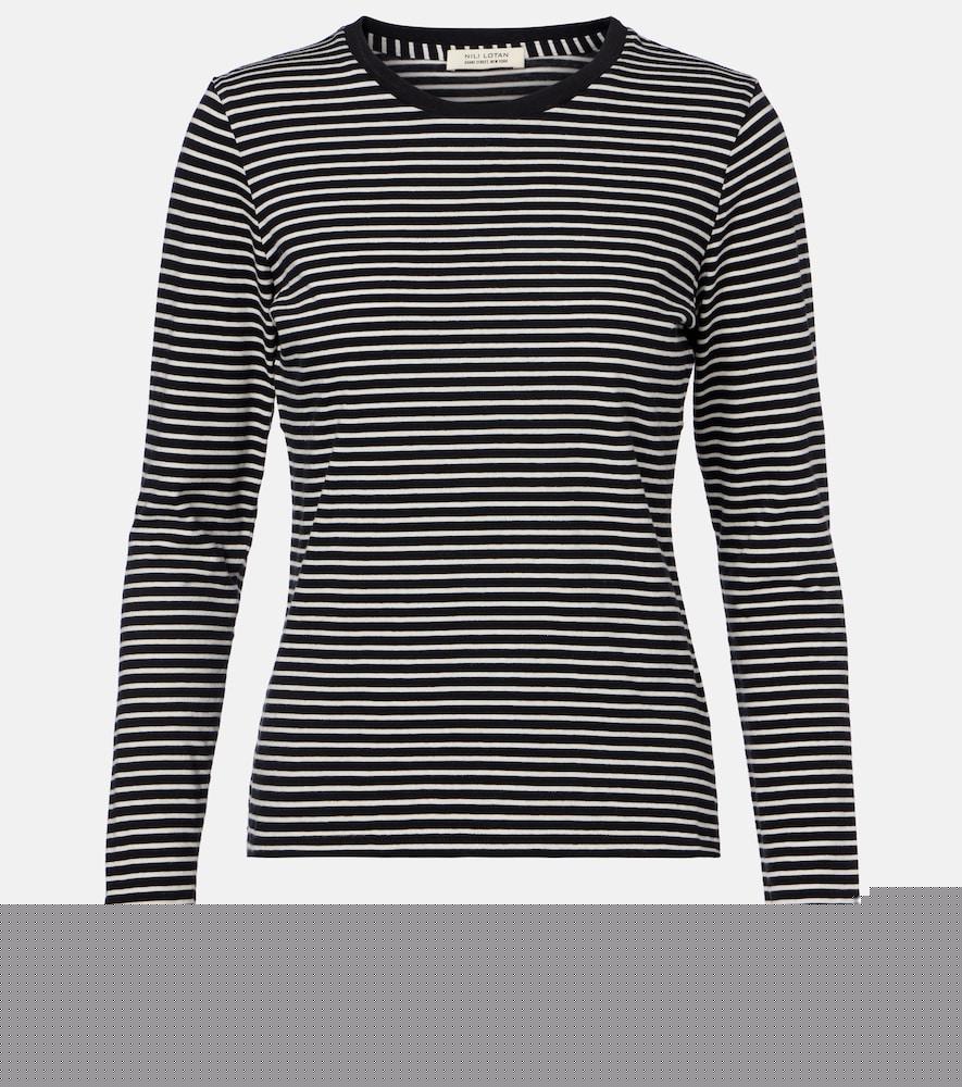 nili lotan simone striped cotton jersey t-shirt