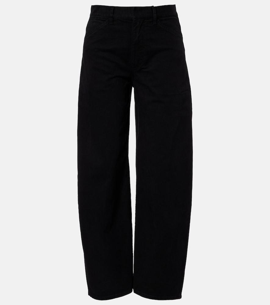 nili lotan tribeca cotton twill barrel-leg pants
