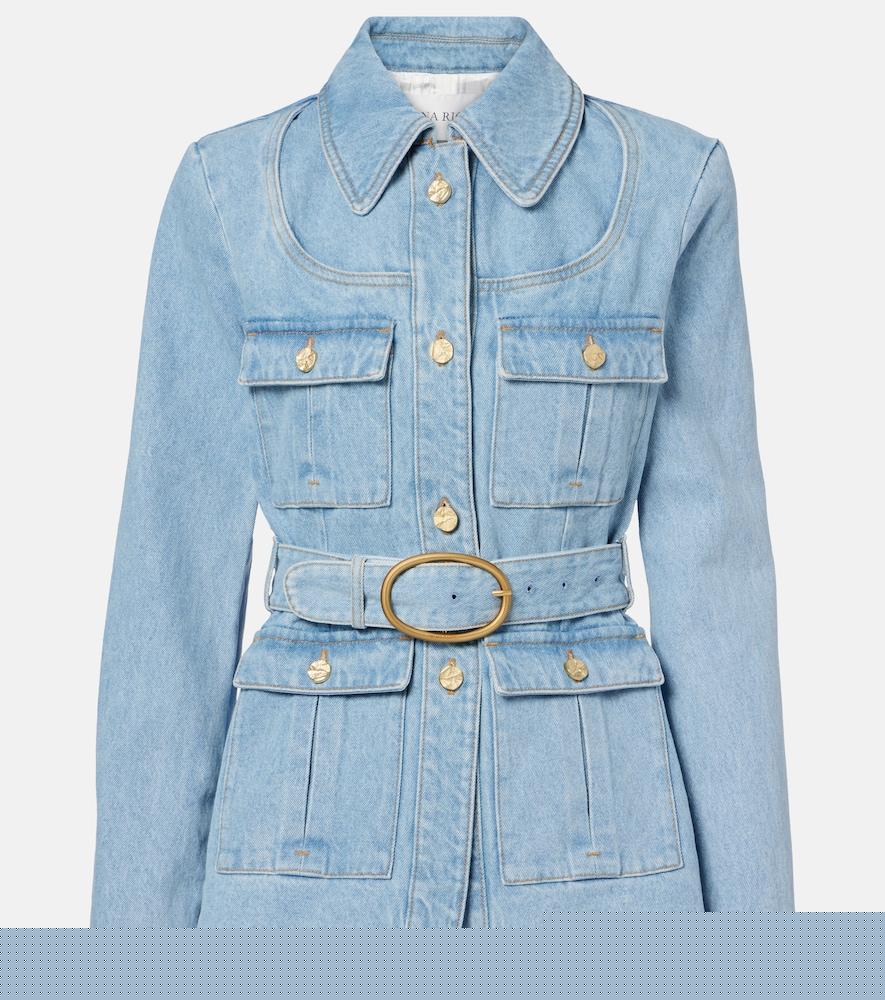 nina ricci belted denim jacket