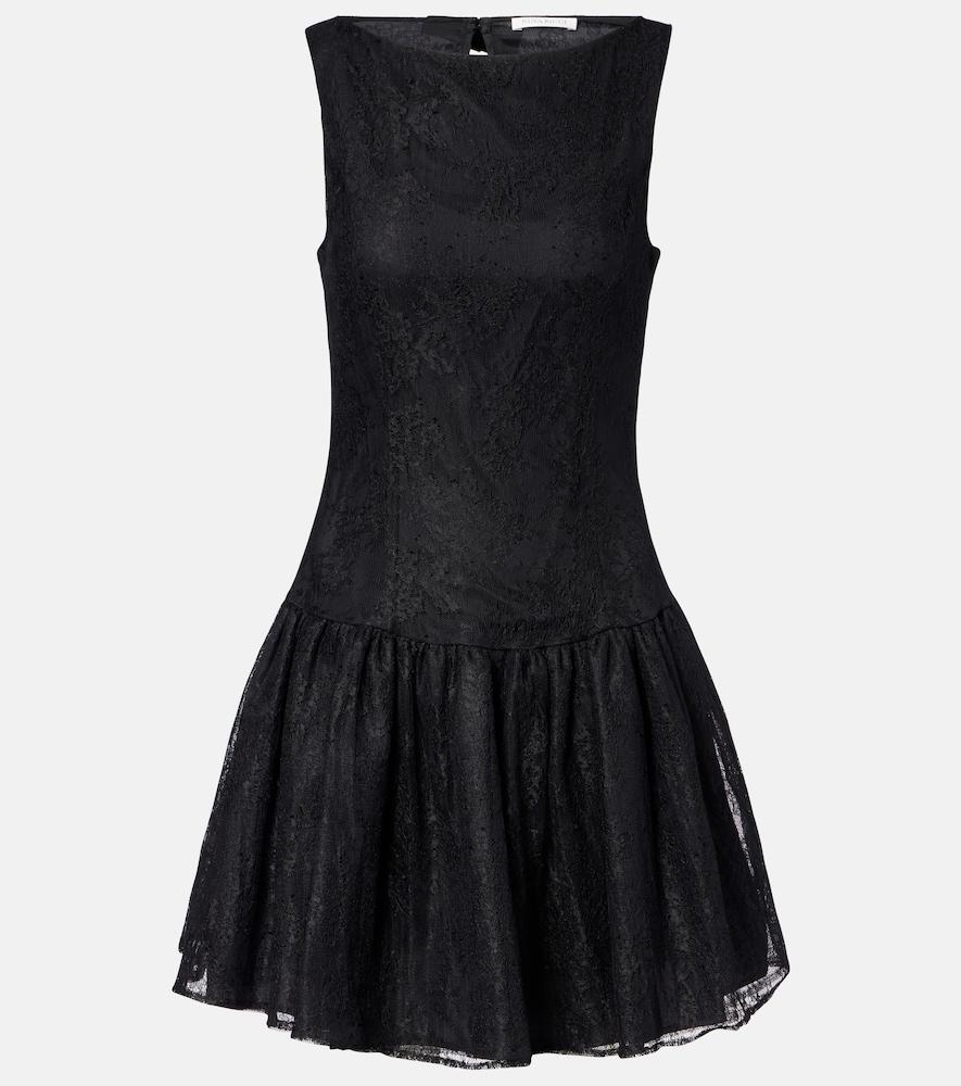 nina ricci bow-detail lace minidress
