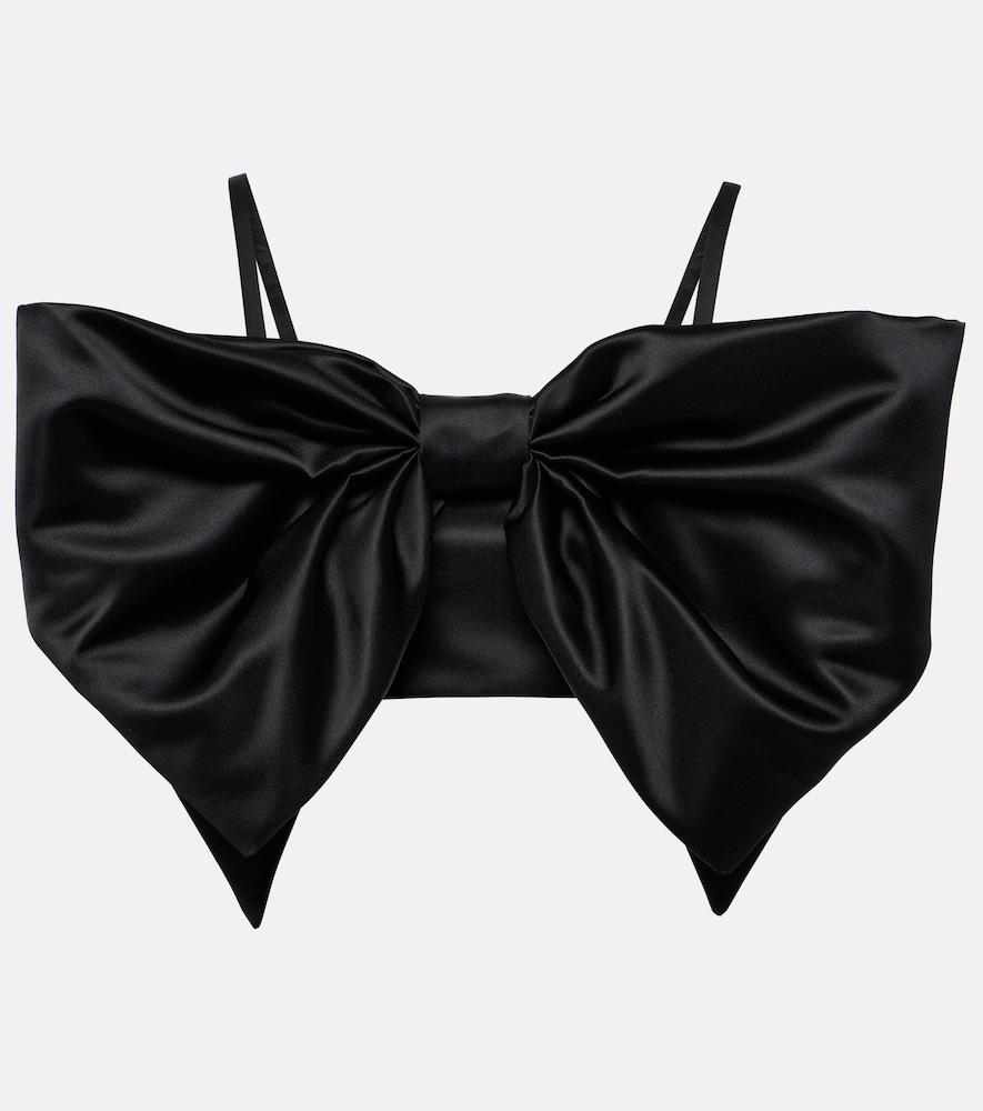 nina ricci duchess bow-detail satin bralette