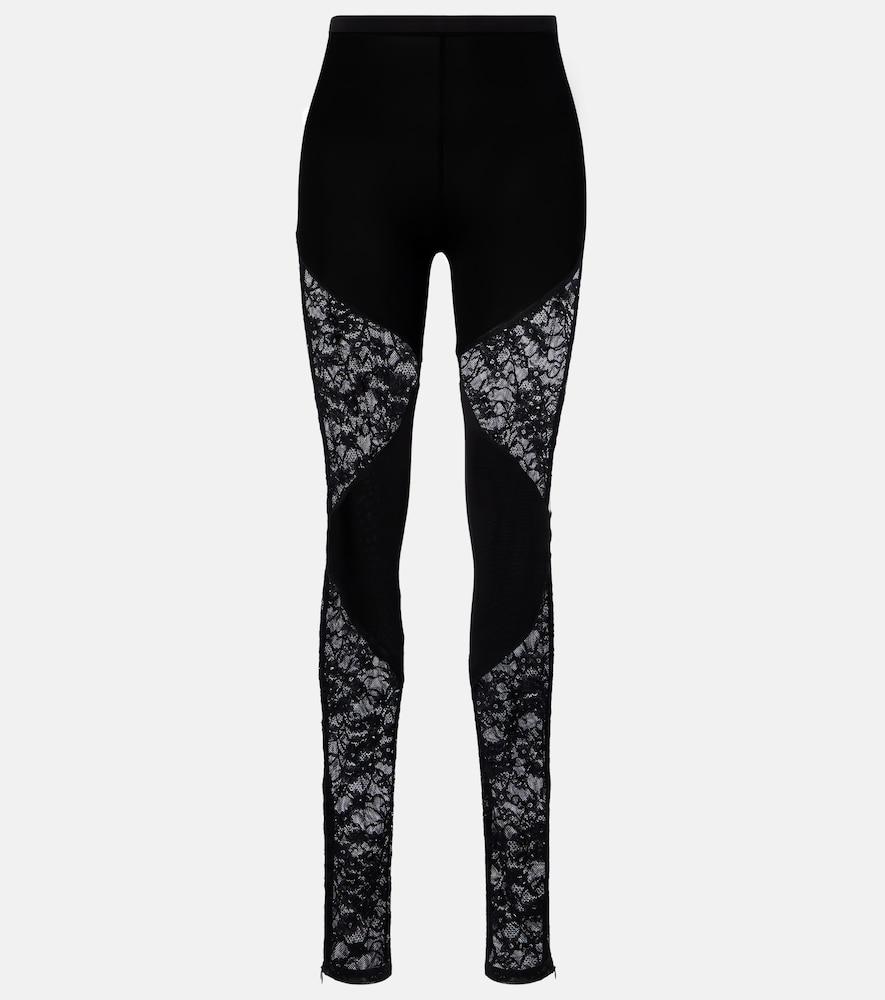 nina ricci lace-trimmed legging