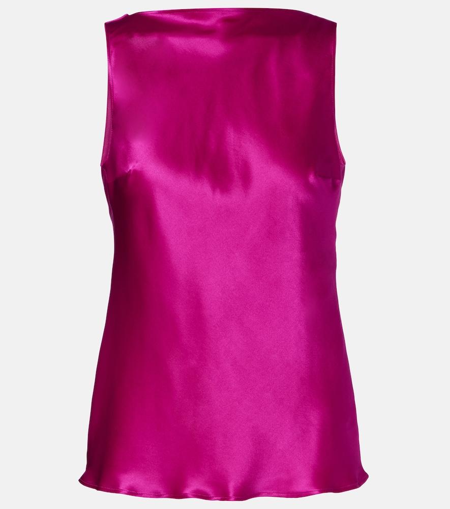 nina ricci open-back silk-blend satin top