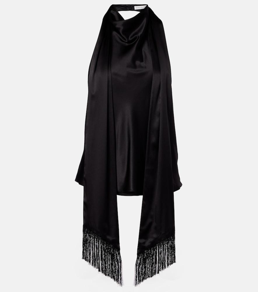 nina ricci scarf-detail top