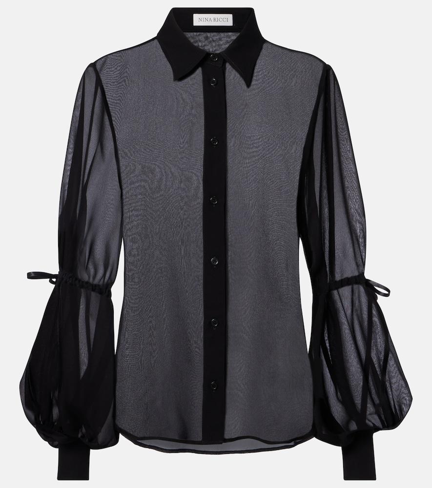 nina ricci sheer silk blouse