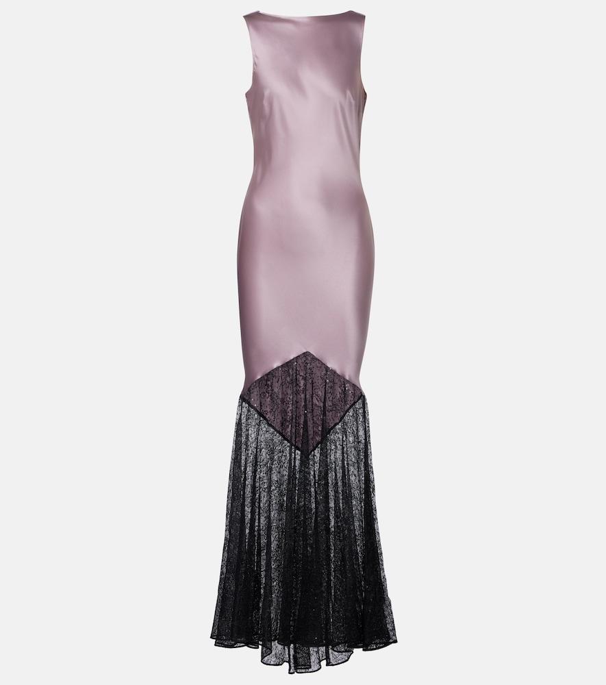 nina ricci silk-blend gown