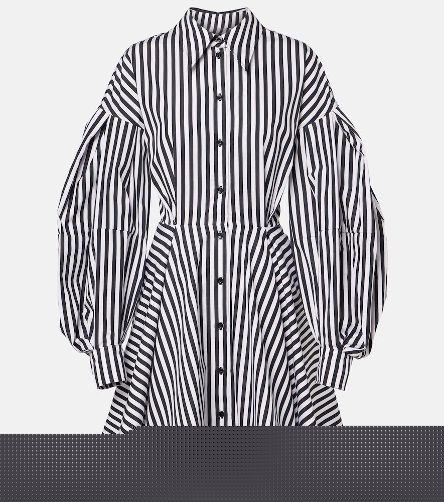 nina ricci striped cotton poplin midi dress