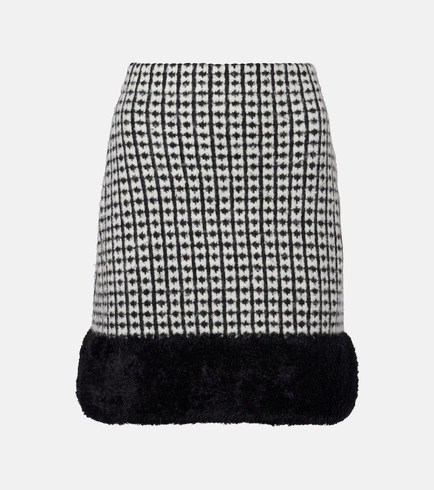 nina ricci tweed-effect miniskirt