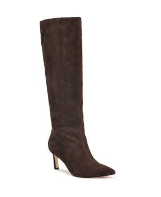 nine west womens lorthey tall stiletto dress boots regular wide calf