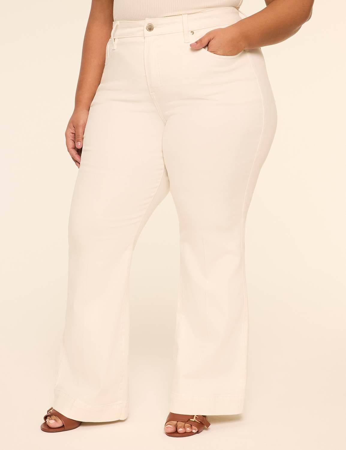 no-gap curvy fit flare jean