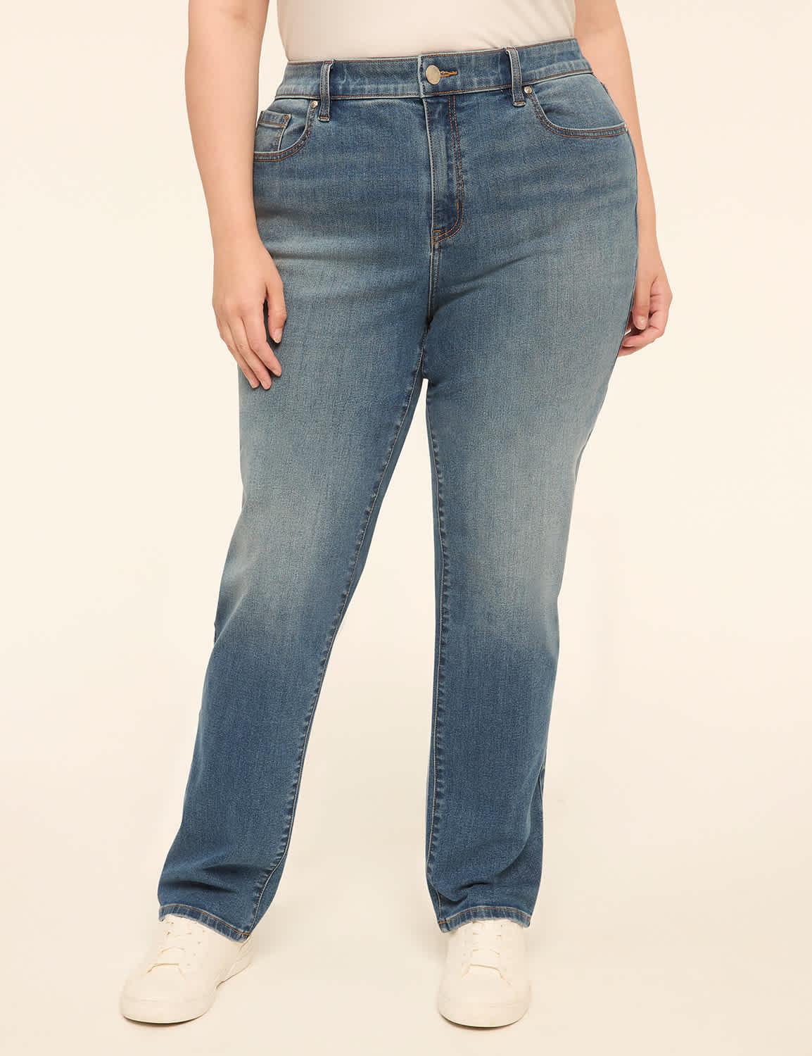 no-gap curvy fit high-rise straight leg jean