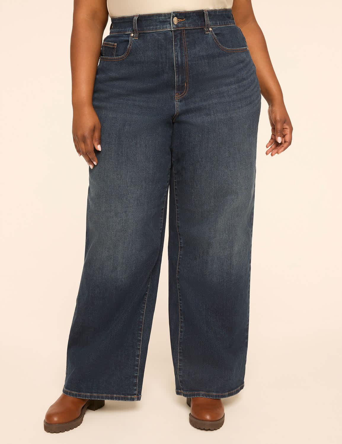 no-gap curvy fit high-rise wide leg jean