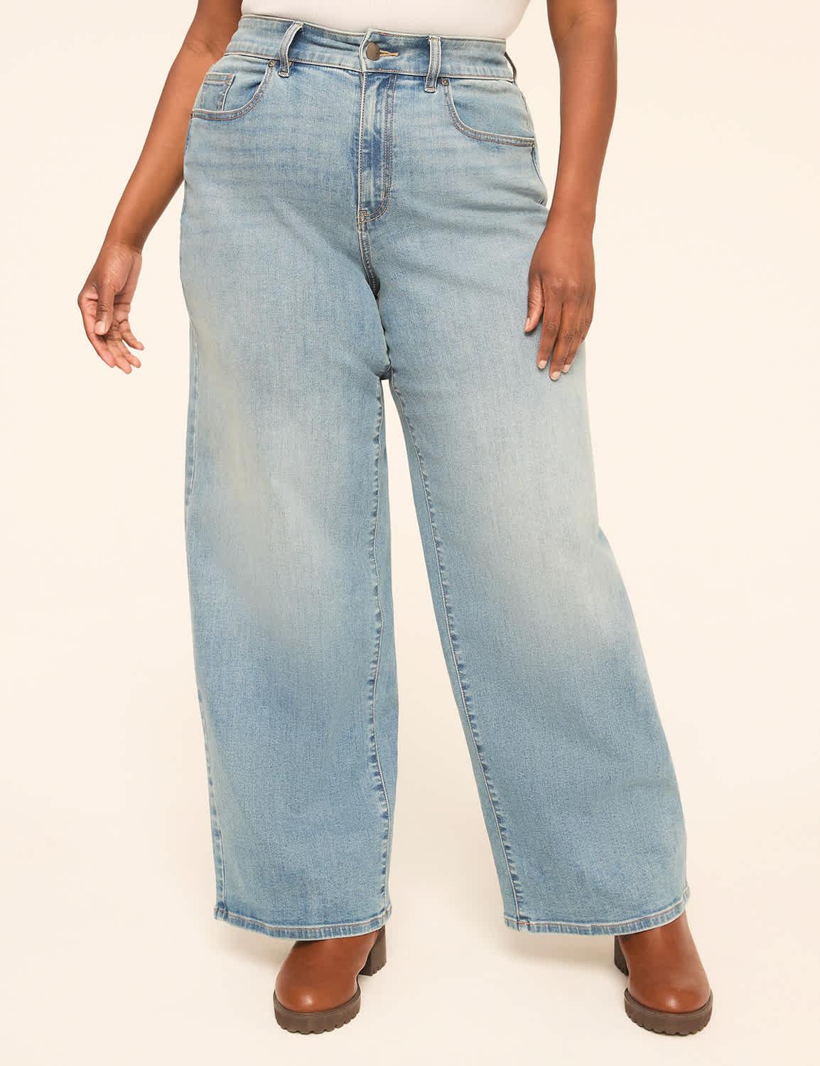 no-gap curvy fit high-rise wide leg jean