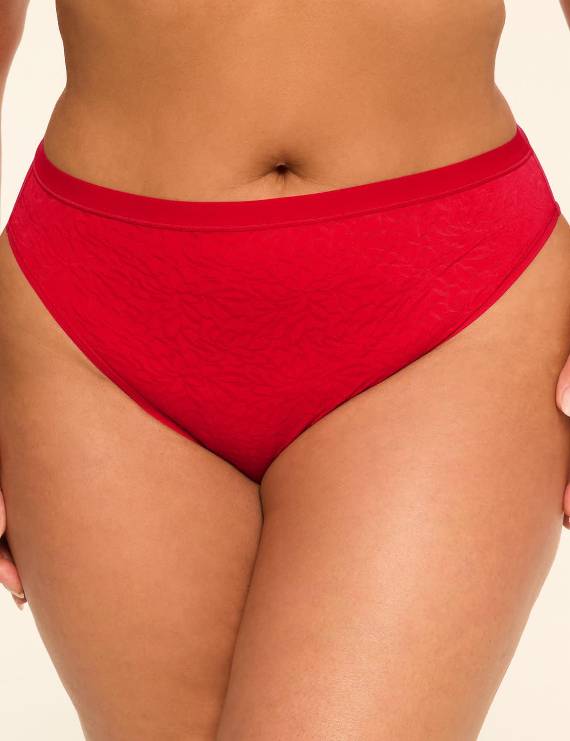 no-show french cut brief panty with textured lace