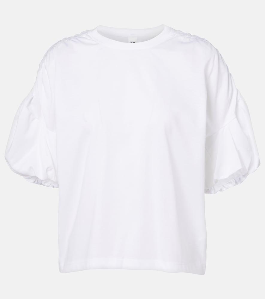 noir kei ninomiya gathered cotton jersey t-shirt