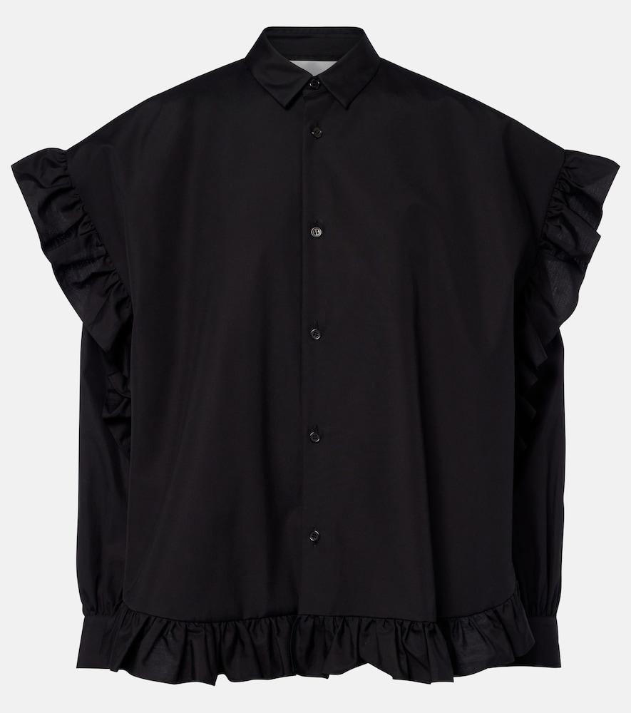 noir kei ninomiya ruffled cotton blouse