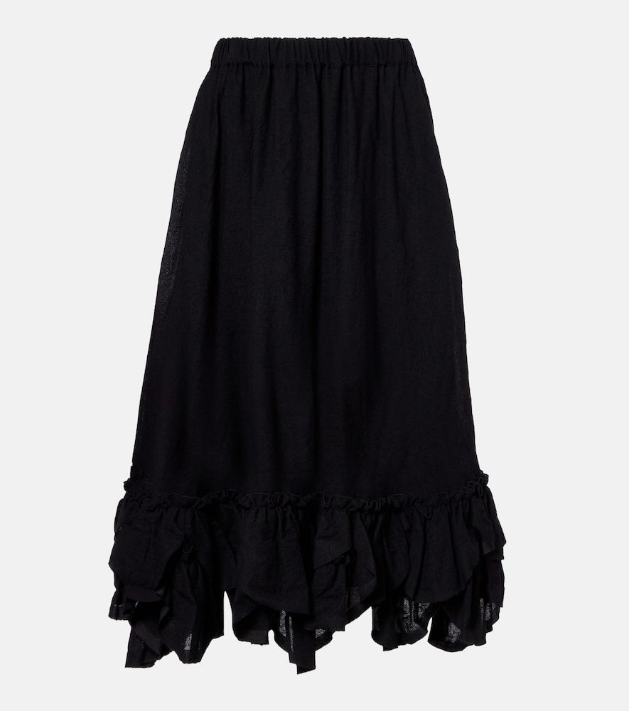 noir kei ninomiya wool-blend midi skirt