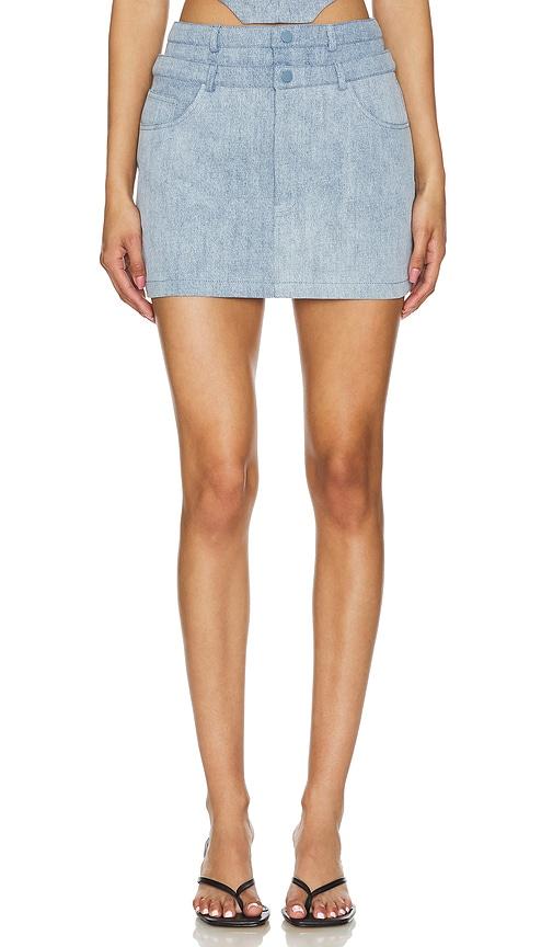 nonchalant label camden skirt in denim-light. - size m (also in s, xl)