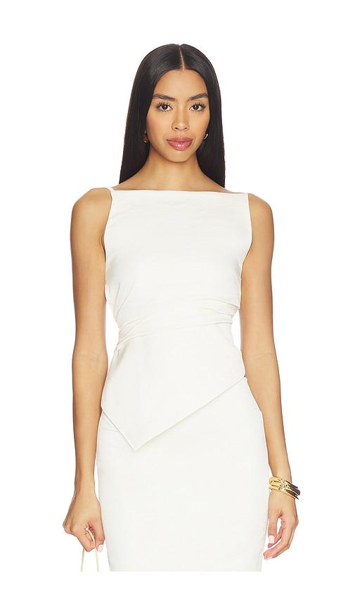 nonchalant label elvina top in cream. - size l (also in m)