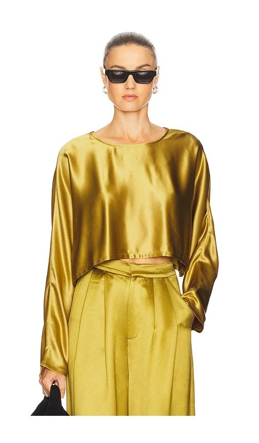 nonchalant label emmy clean hem crop top in yellow. - size m (also in s, xs)
