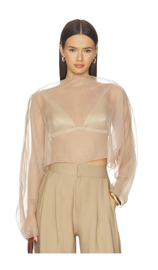 nonchalant label ezra top in tan. - size s (also in xs)