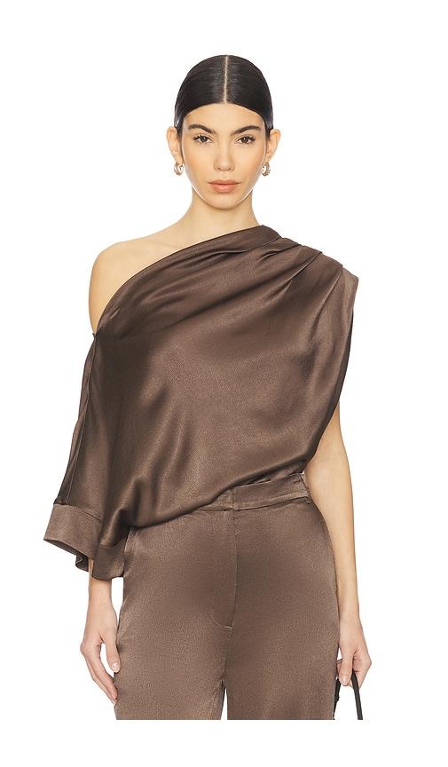 nonchalant label kenzie top in chocolate. - size m (also in xs, s)