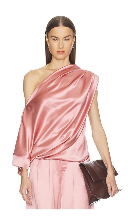 nonchalant label lea blouse in rose. - size l (also in m, s, xs)