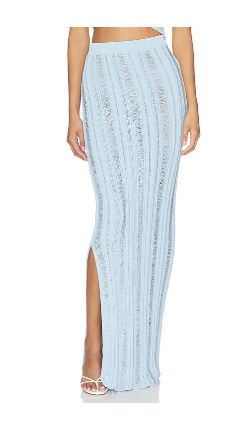nonchalant label lilia skirt in baby blue. - size l (also in s, xs, m)