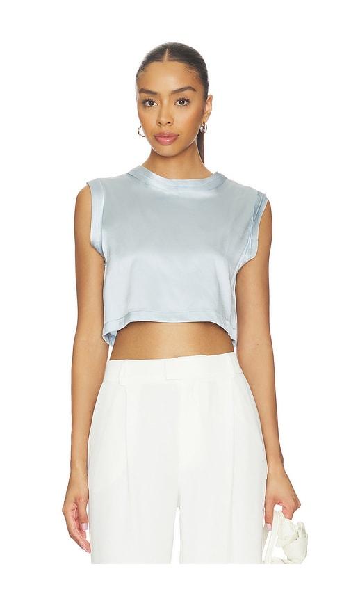 nonchalant label mel crop in baby blue. - size m (also in s)