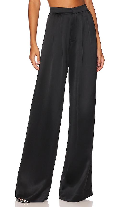 nonchalant label paris wide leg pant in black. - size l (also in m, s, xl, xs)
