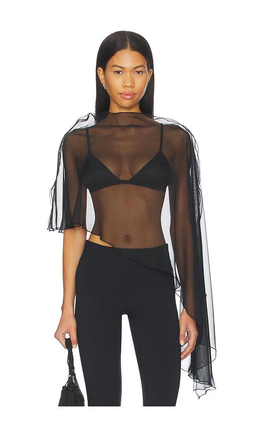 nonchalant label patrice poncho top in black. - size l (also in m)
