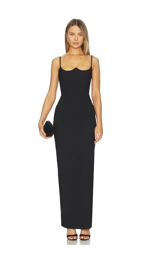 nookie aaliyah maxi dress in black. - size m (also in s, xs)