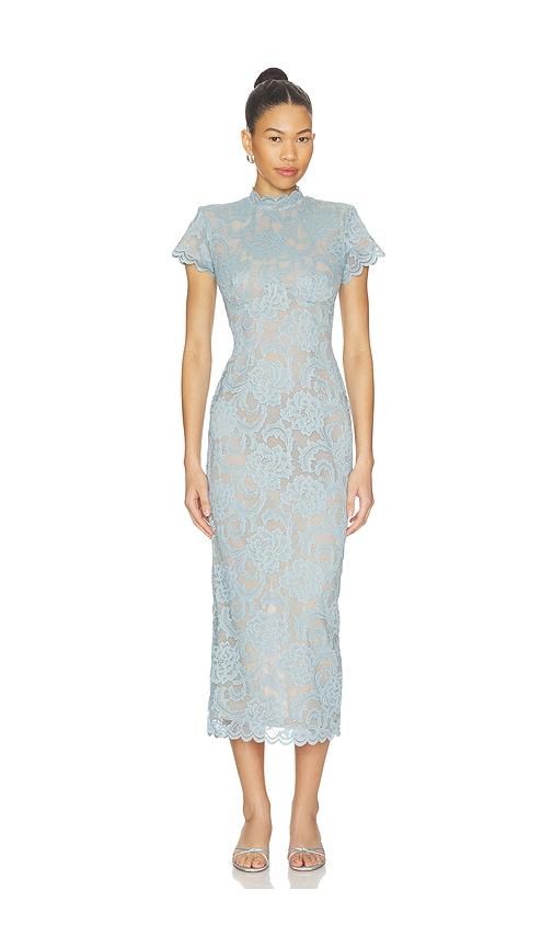nookie alessia midi dress in slate. - size l (also in xs, s, m)