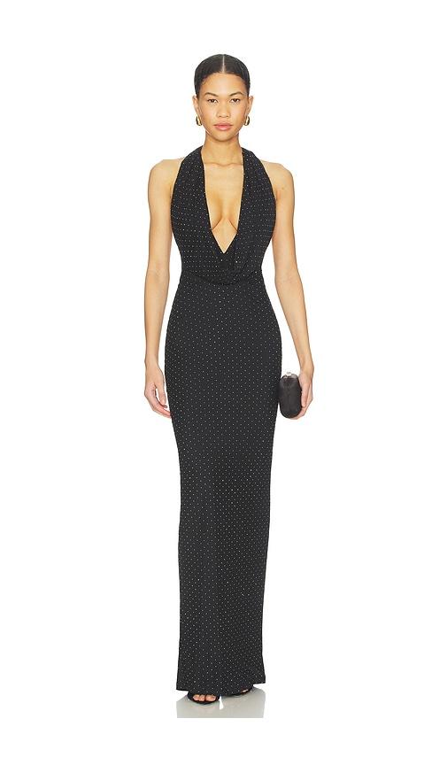 nookie ariana maxi dress in black. - size l (also in m)