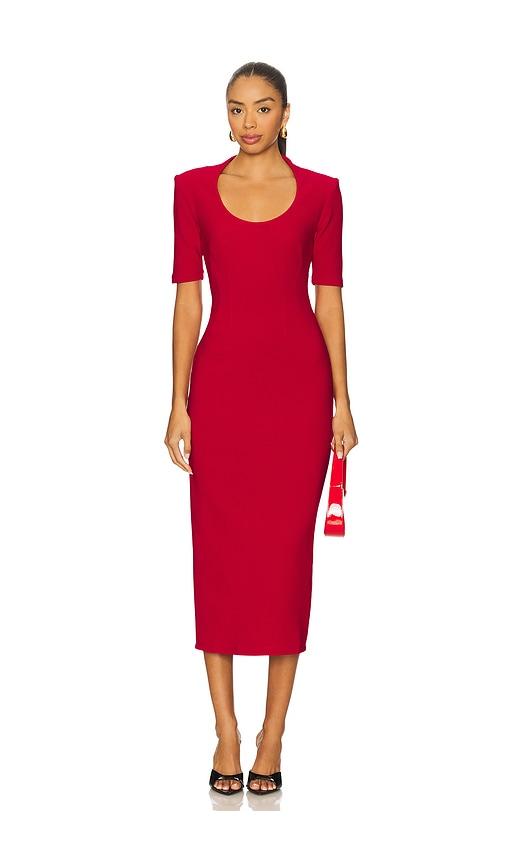 nookie blair midi dress in red. - size xs (also in xl)