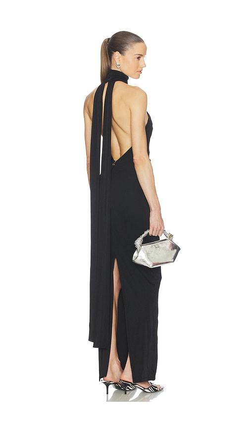 nookie crush halter gown in black. - size l (also in xs, s, m, xl)